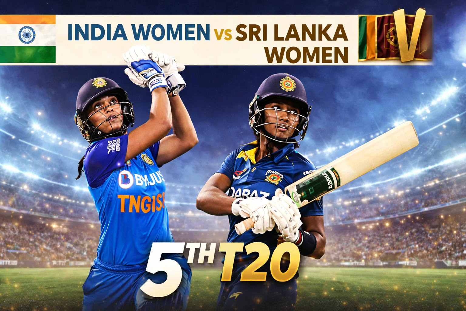 India Women vs Sri Lanka Women 5th T20